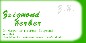 zsigmond werber business card